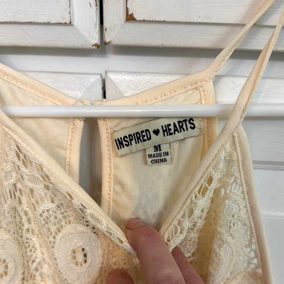 Inspired Hearts Burgundy and Lace Maxi Dress Size M. - Picture 5 of 7